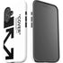 Black and White Arrows iPhone 16 Plus Impact Case
